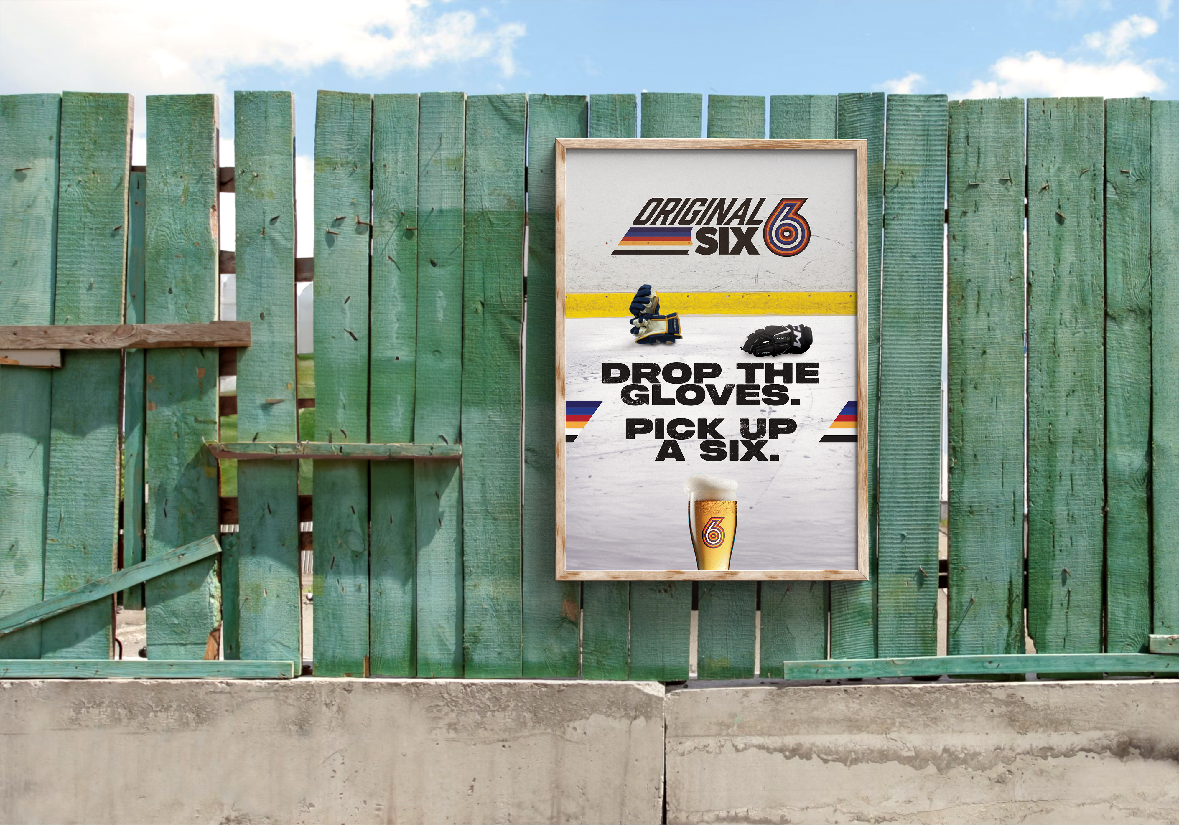 Poster mockup for Original 6 Beer.